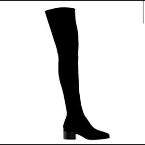 & other stories soft suede thigh high boots